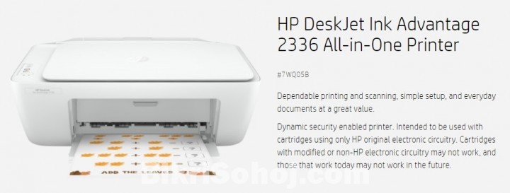 HP DeskJet Ink Advantage 2336 All-in-One Color Printer